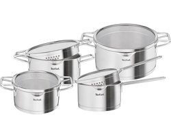 Tefal Nordica - Pannenset - 4-delig - RVS/Glas - Geschikt voor Inductie