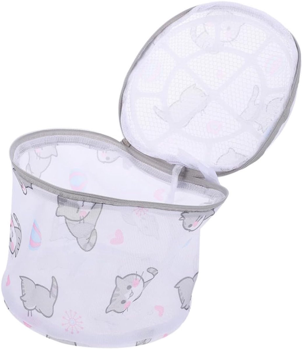 Wasnet voor lingerie - Fijne was - Kleding beschermen - Duurzaam polyester - 17x15x15cm - Grijs