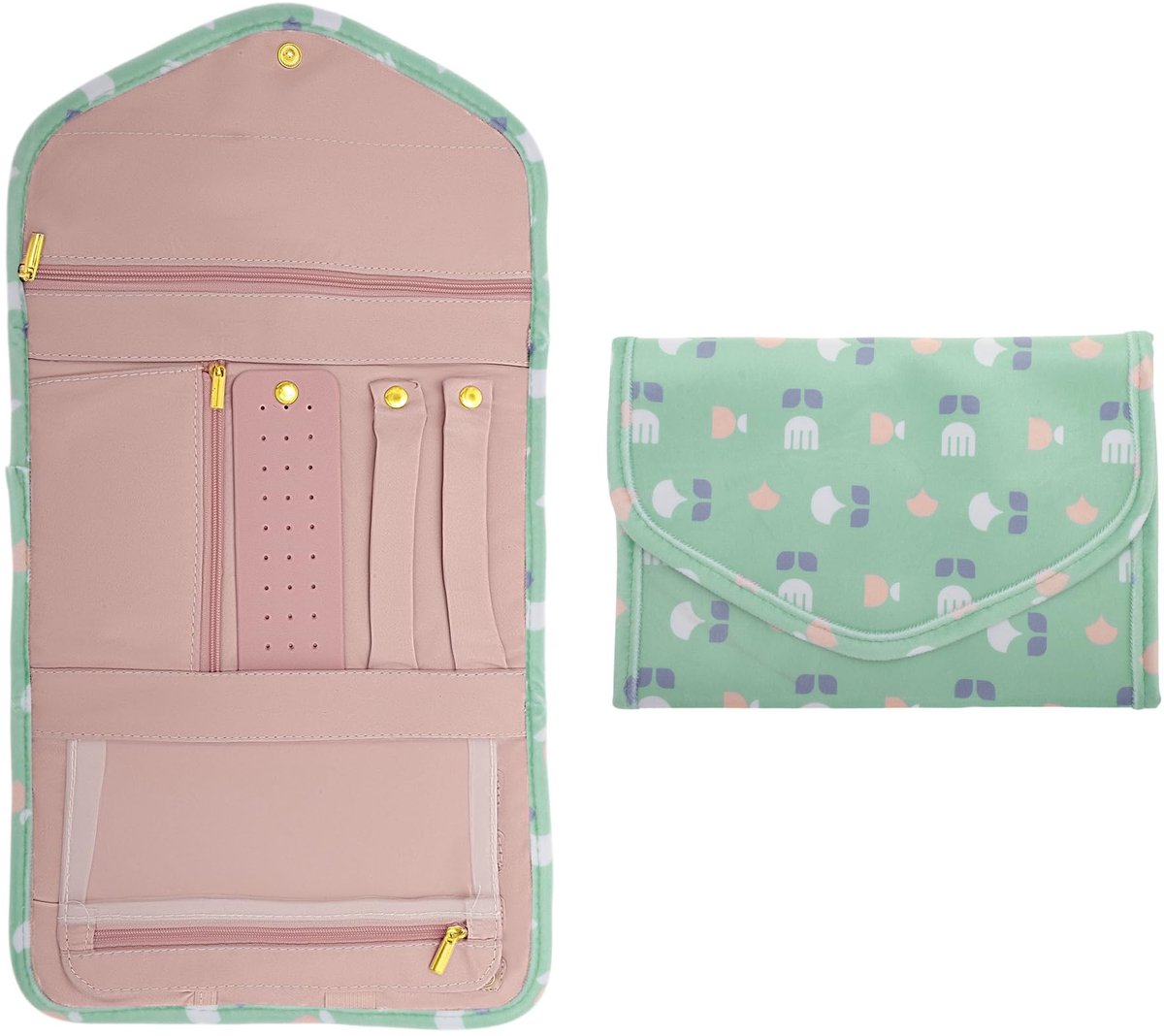Dailygoods- Sieradenorganizer Groot - Sieraden Etui - Reisaccessoires - Fluwelen Organizer - Ringhouder/Oorbelleninzetstuk - Bescherming tegen Krassen - Sieradenetui