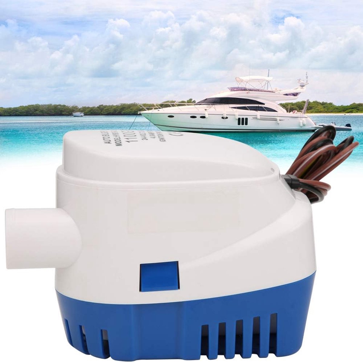 Automatische Lenspomp - Waterpomp Jacht - Afvalwater Afvoeren - Volledig Automatisch - 24V - Zwart