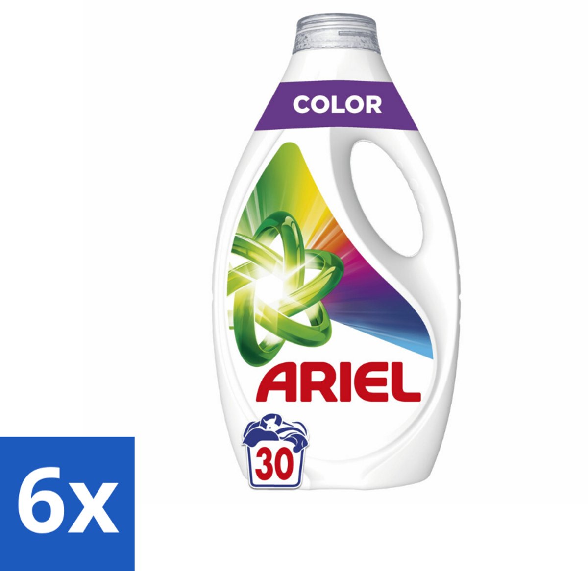 6 x Ariel - Vloeibaar Wasmiddel - Color - 30 Wasbeurten - 1350 ml - Wasmiddel - Ariel - Kleurwas - Vlekkenverwijderaar - Wasformule