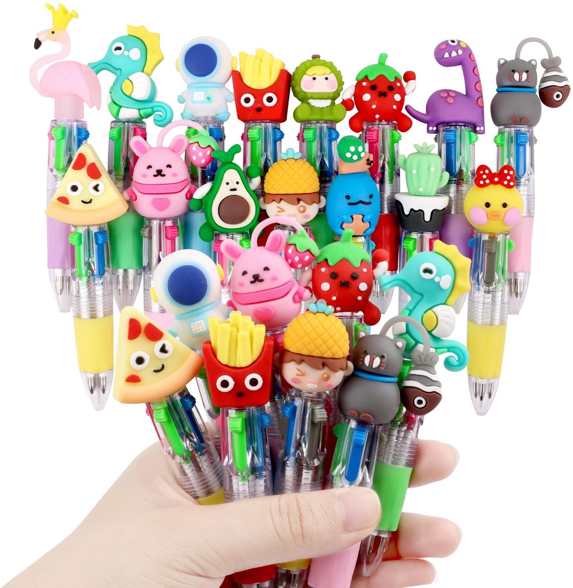 Balpen 15 stuks meerkleurig - dierenontwerpen - Kawaii gadget - leuk cadeautje voor kinderen - ShopVlot
