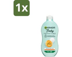 Garnier 1 x - Body - Bodylotion - Intensive 7 Days - Verzorgend - Mango-extract & Probiotica - 400 ml - Bodylotion - Droge Huid - Mango Extract - Probiotica - Hydratatie