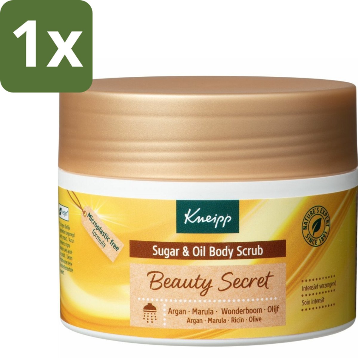 1 x Kneipp - Body scrub - Sugar & Oil - Beauty Secret - 200 ml - Body Scrub - Huid Verzorging - Exfoliëren - Suiker Scrub - Natuurlijke Oliën