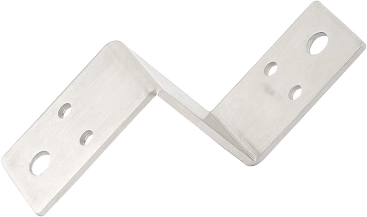 Z-vormige hoekverbinder 60mm - roestvrij staal - verhoogde draagkracht - ideaal voor kasten - ShopVlot