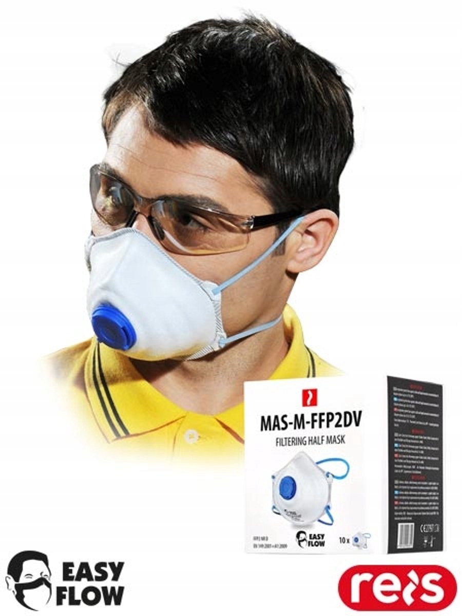 Stofmasker FFP2 met ventiel - 10 stuks