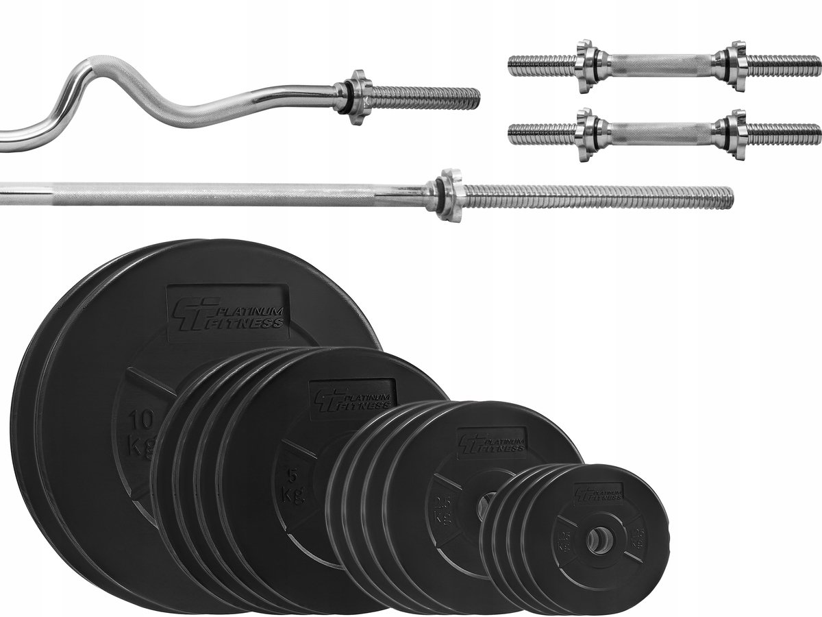 Merلوze Fitness Set: 75kg Haltersschijven & Halters voor Krachttraining