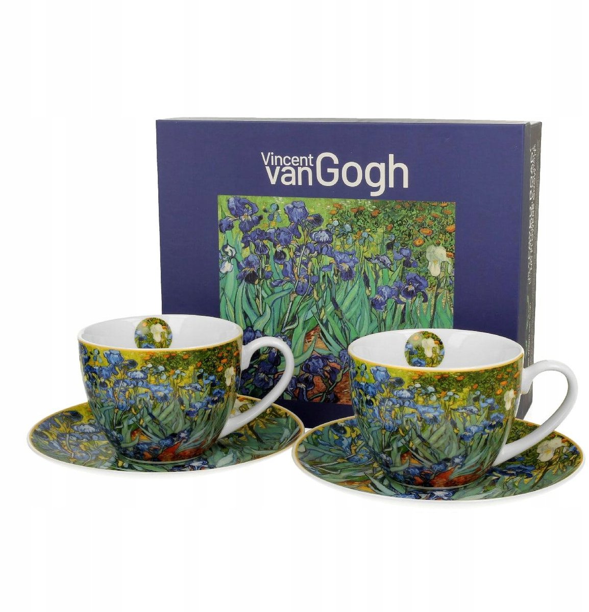 Set van 2 espresso kopjes 90ml 'Irissen' Van Gogh - Porselein