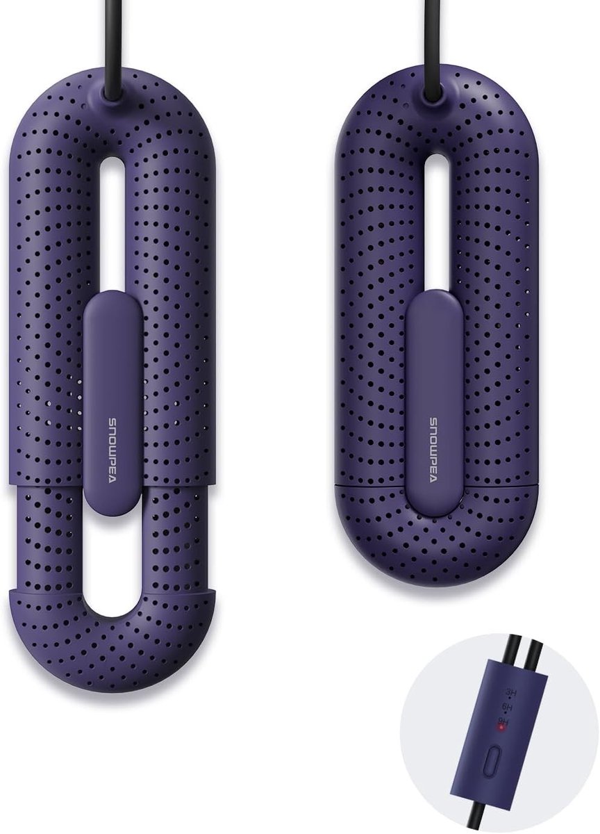 Schoendroger - Wit - 17 x 6,5 x 3 cm - Elektrische Schoendroger met Timer - Voor Schoenen, Laarzen en Handschoenen