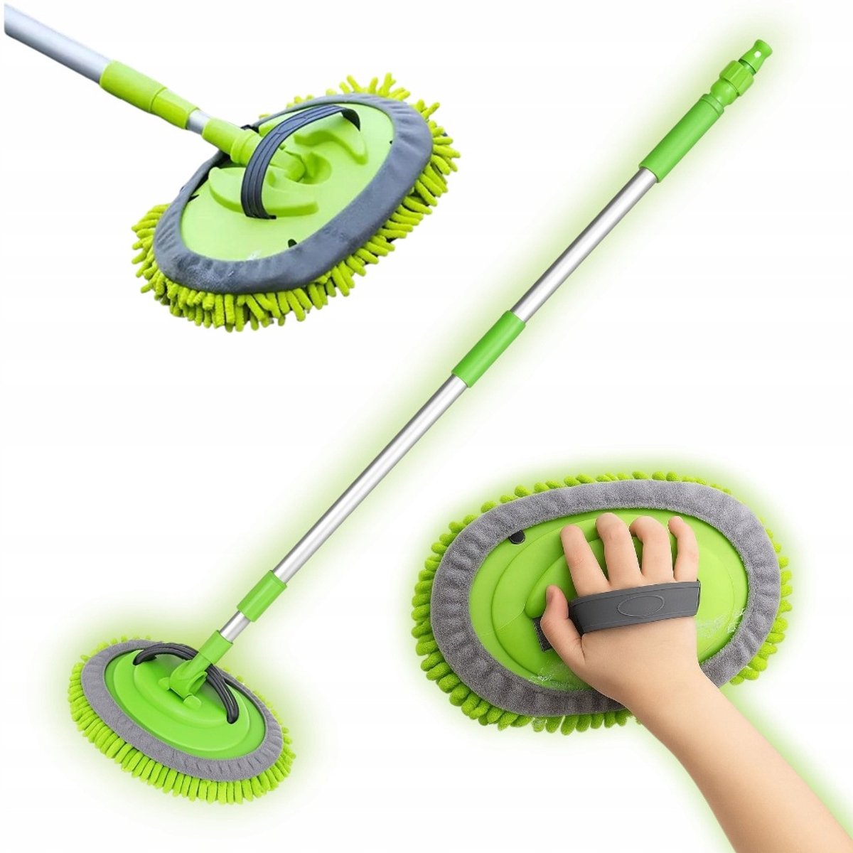 Telescopische Autowasborstel met Verstelbare Mop