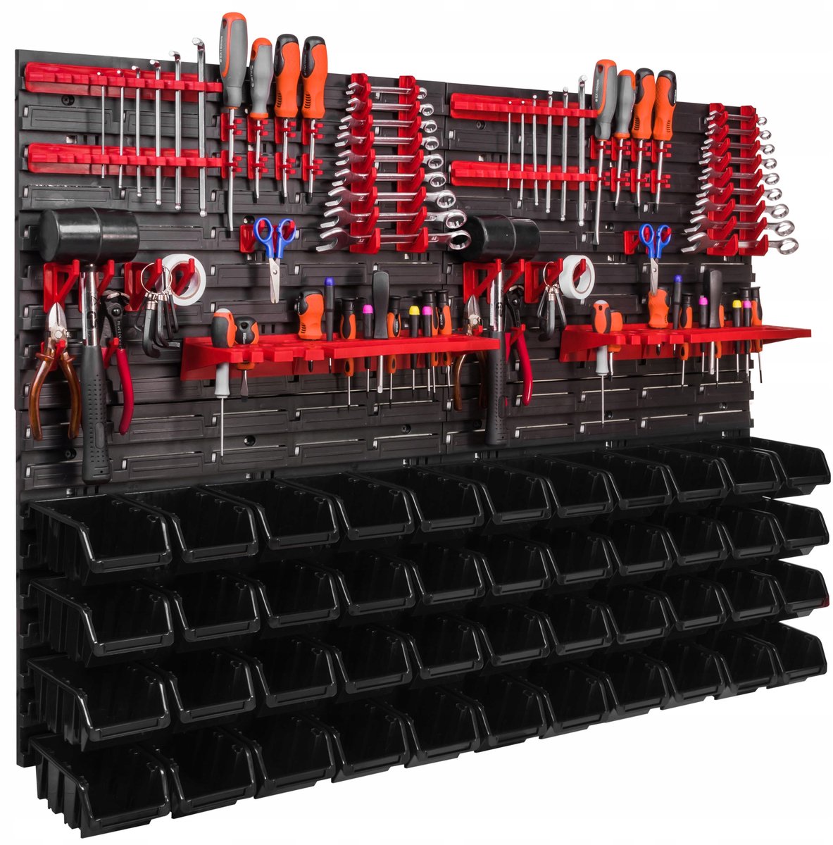 Gereedschapswand 115x78cm met 44 Bakjes & Ophanghaken