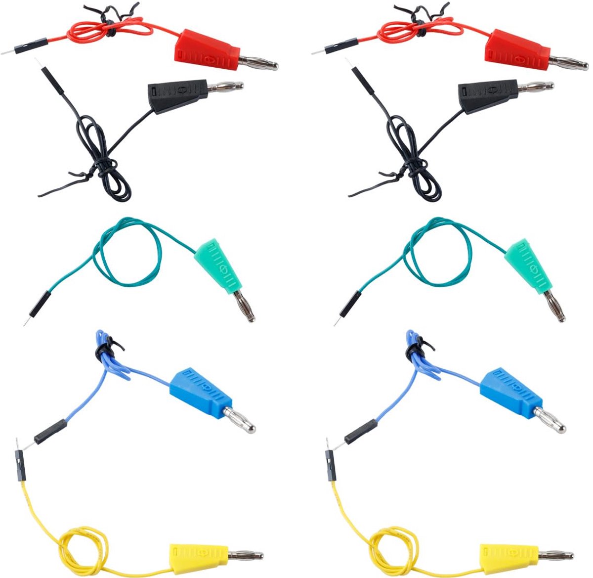 Banana Plug Kabel 10 Stuks - Soft Flexibel Silicone - Duurzaam en Temperatuurbestendig - Ideaal voor Elektrische Testen - ShopVlot