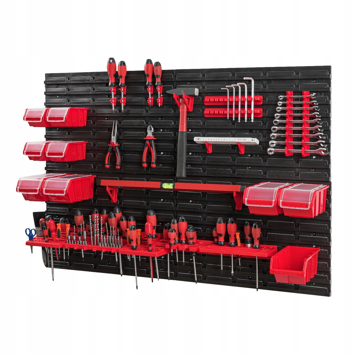 Gereedschapswand Set 115x78 cm met Opbergbakjes en Plankjes