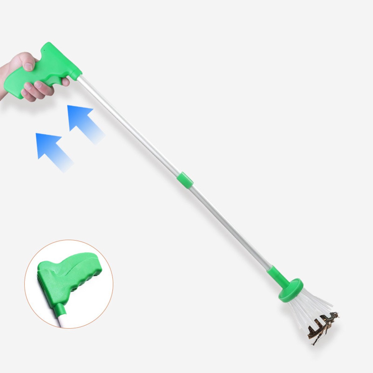 Opvouwbare spinnenvanger- extra lange insectenvanger met handvat voor het veilig en diervriendelijk verwijderen van spinnen en insecten (groen)