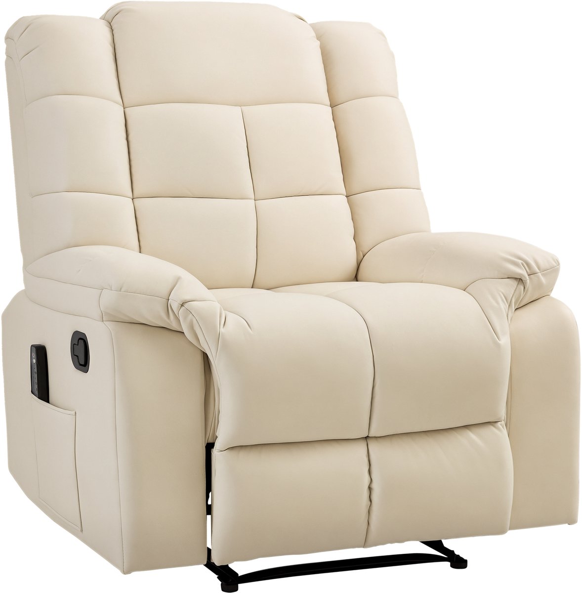 HOMCOM Massage Relaxbank - Synthetische Bekleding - 94x99x99cm - Crème