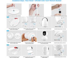 TIUIHU Babyfoon-vloerstandaard, compatibel met TP-Link Tapo C200/C210/C220/C201/C202/C211/C212/C222/C225/C230 - ShopVlot