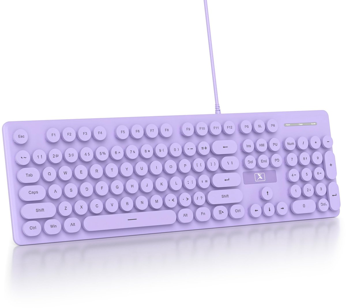 SbocKeeb Schrijfmachine-toetsenbord, membraantoetsenbord met led-achtergrondverlichting, 104 toetsen, Amerikaans - ShopVlot