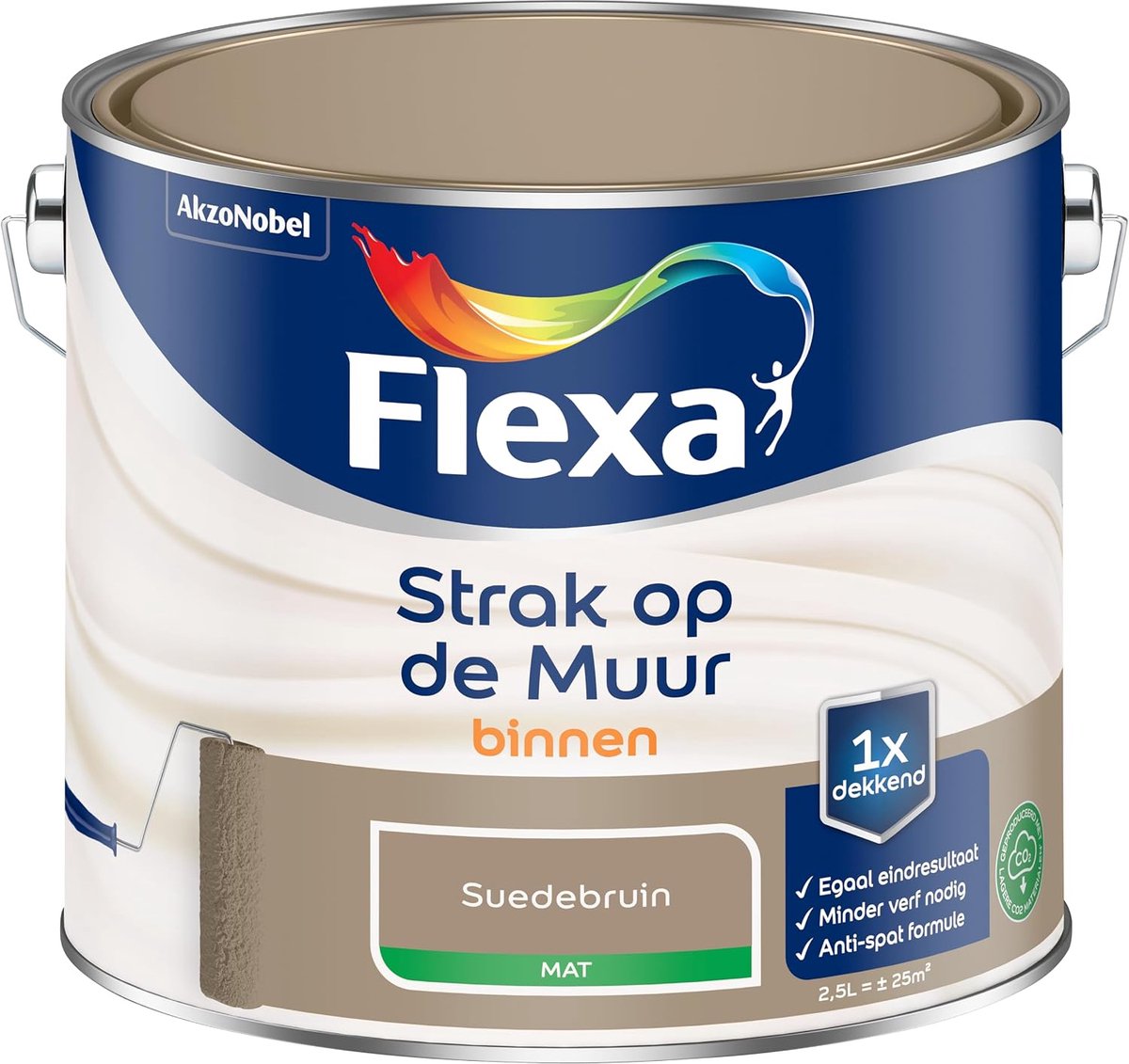 Muurverf - Matt - Suede Brown - Optimaal dekkend - Laag geur - ShopVlot