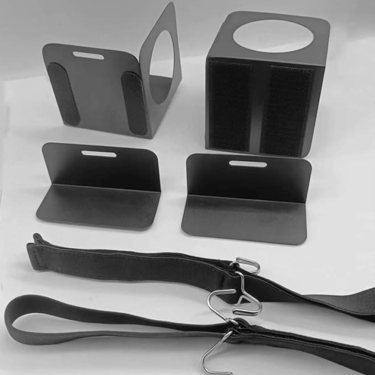 Huis Geluk Kofferbak Organizer Set van 6 – Auto Opbergtas met Antislipriemen en Elastische Haken voor Sedan, SUV en Stationwagon – Zwart