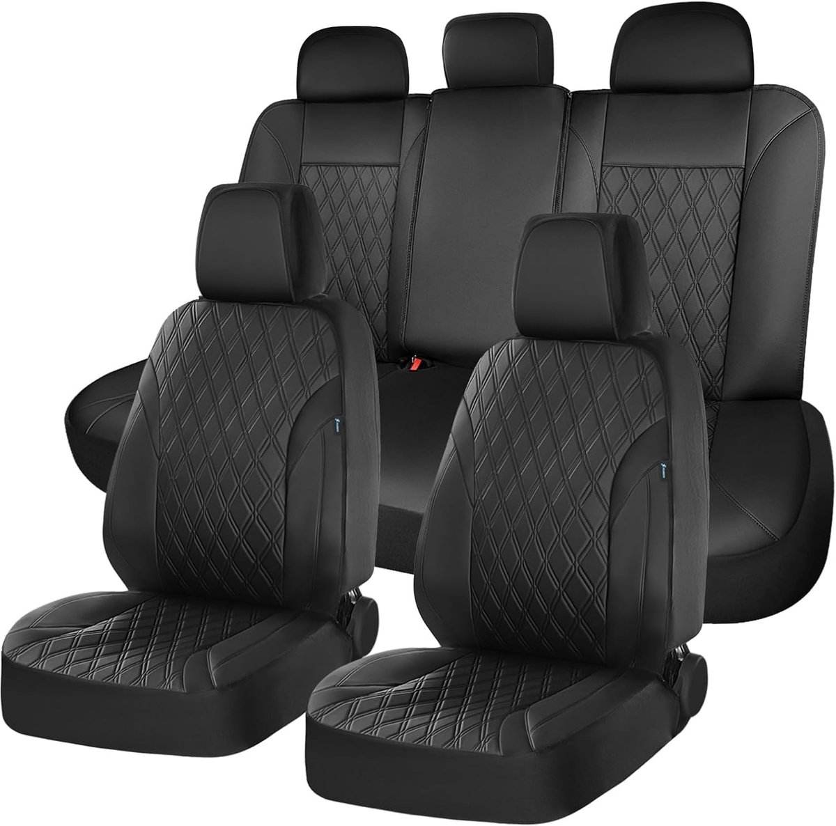 Autostoelhoezen set van 5 - ademend PU leer - waterdicht - universeel voor de meeste auto's - ShopVlot