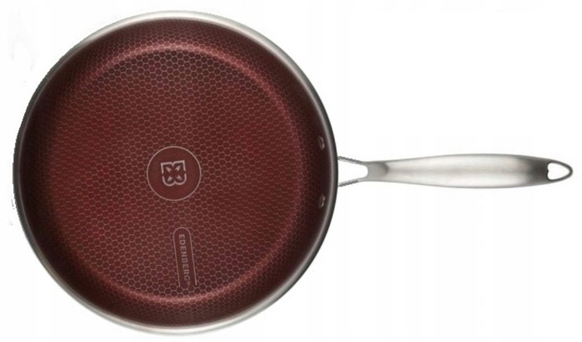 Merkloze RVS Koekenpan met Honingraatstructuur - 26 cm