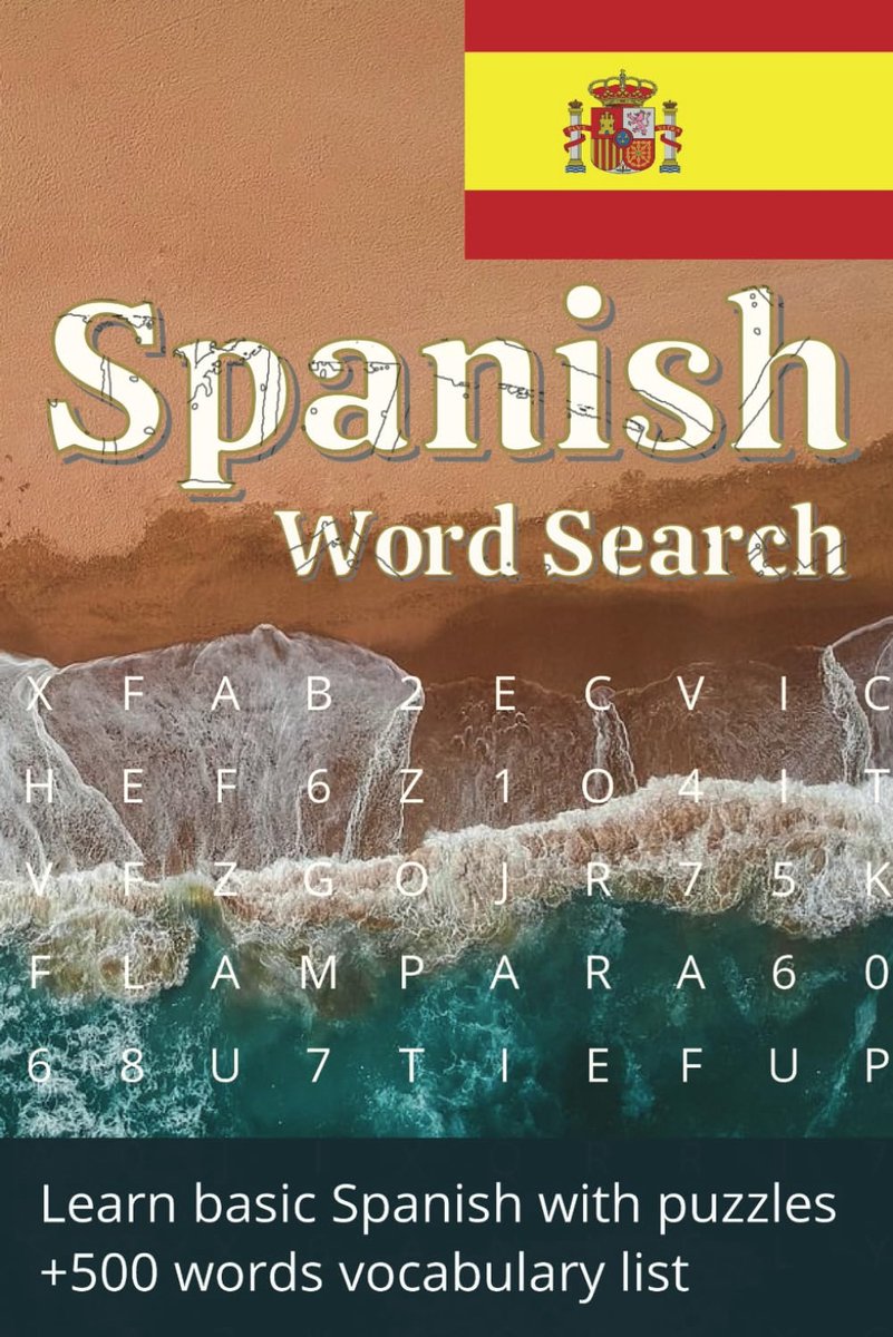 Spanish Word Search Book: Spanish Word Puzzle for Language Learners: +500 basic Spanish words to vocabulary for - ShopVlot
