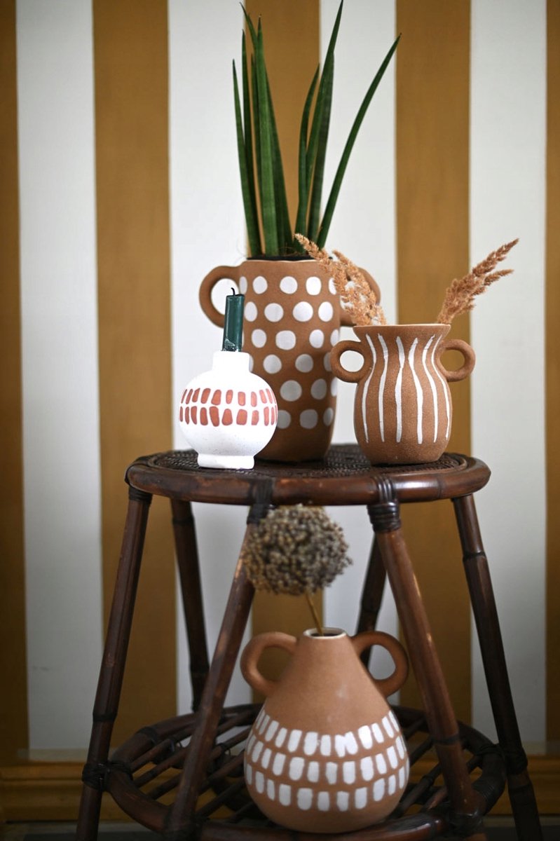 Decoratieve Terracotta Vaas - 15 cm Hoog