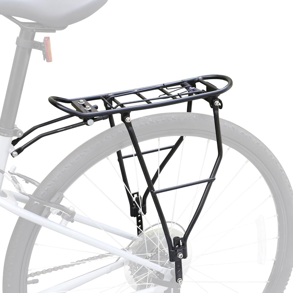 SnelShoppen - Fiets Pannier Rack - Verstelbare Bagagedrager voor 24-28 Inch / 700c Fietsen - Duurzaam Aluminium - Geschikt voor Toeren, Stadsfietsen,