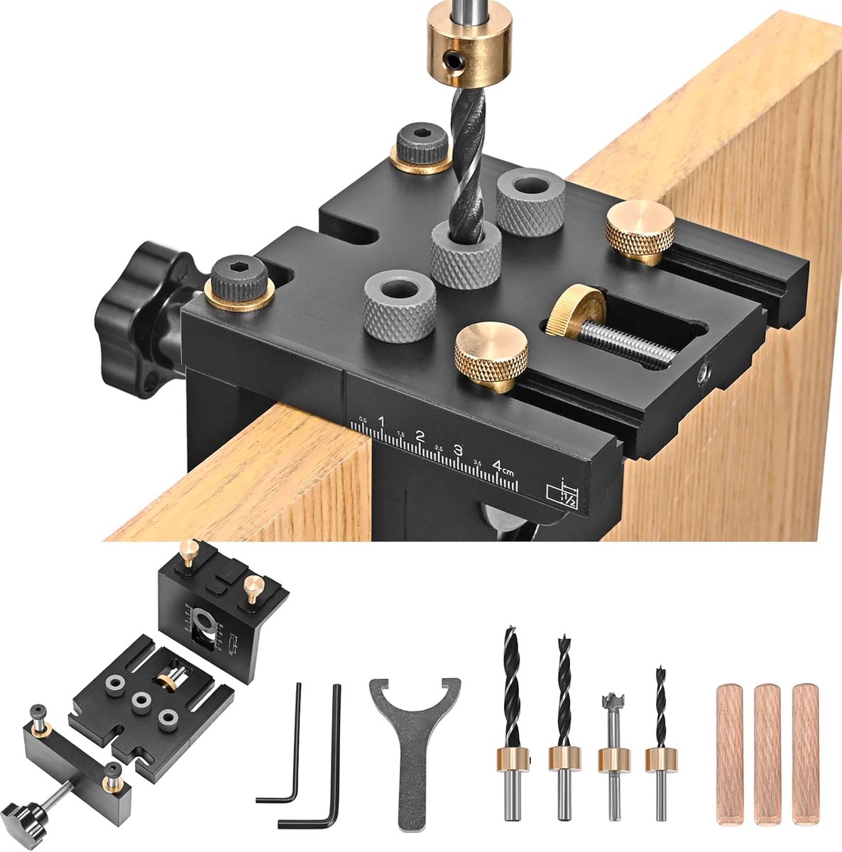 Power tools accessoires 28-delig - aluminium - voor houtbewerkingsprojecten - ideaal voor hobbyisten