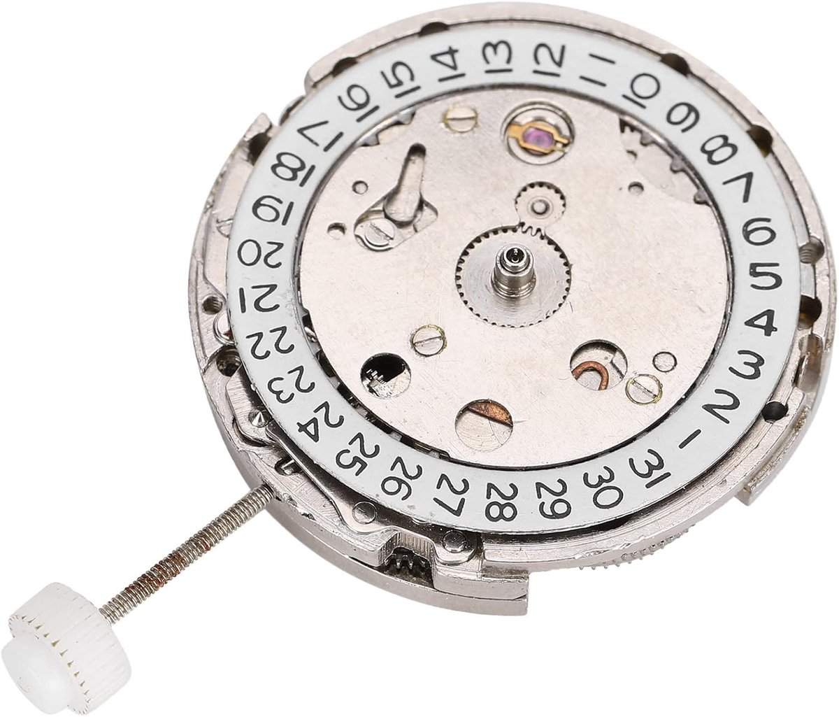 Automatische uurwerkbeweging Nh35 - 9×8×3 mm - witte horlogedelen - vervangend onderdeel voor uw horloge - ShopVlot
