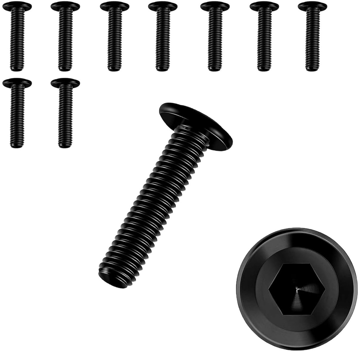 Screws, M4 x 20, M4, Bolts M4, Bolts, Stainless Steel A2 V2A, Pack of 10 - ShopVlot