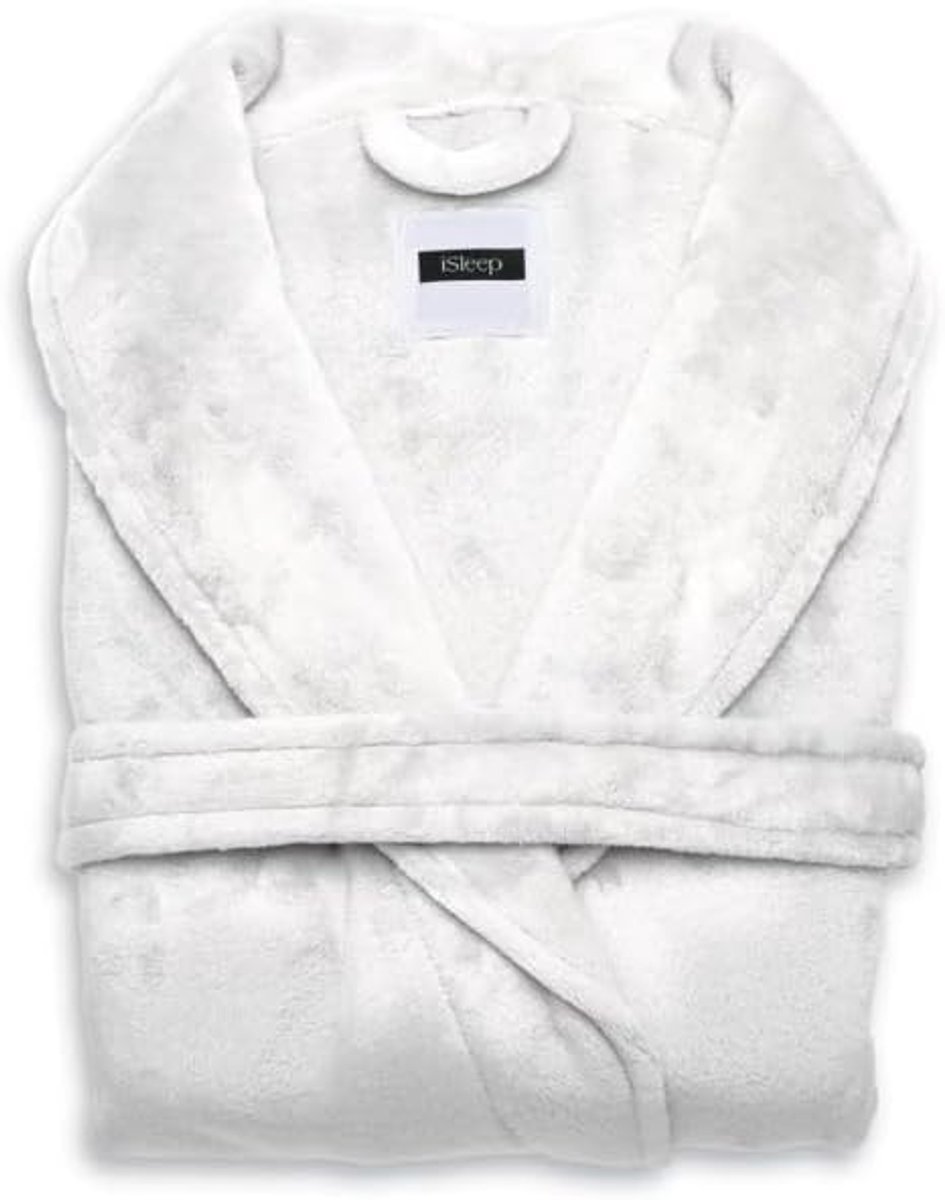 iSleep Bathrobe Cara, Fleece for Men and Women, S-M-L-XL - ShopVlot