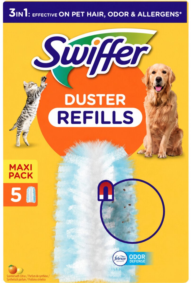 Swiffer Duster Navullingen 3in1 Pet Citrus - 10 x 5 stuks - Voordeelverpakking