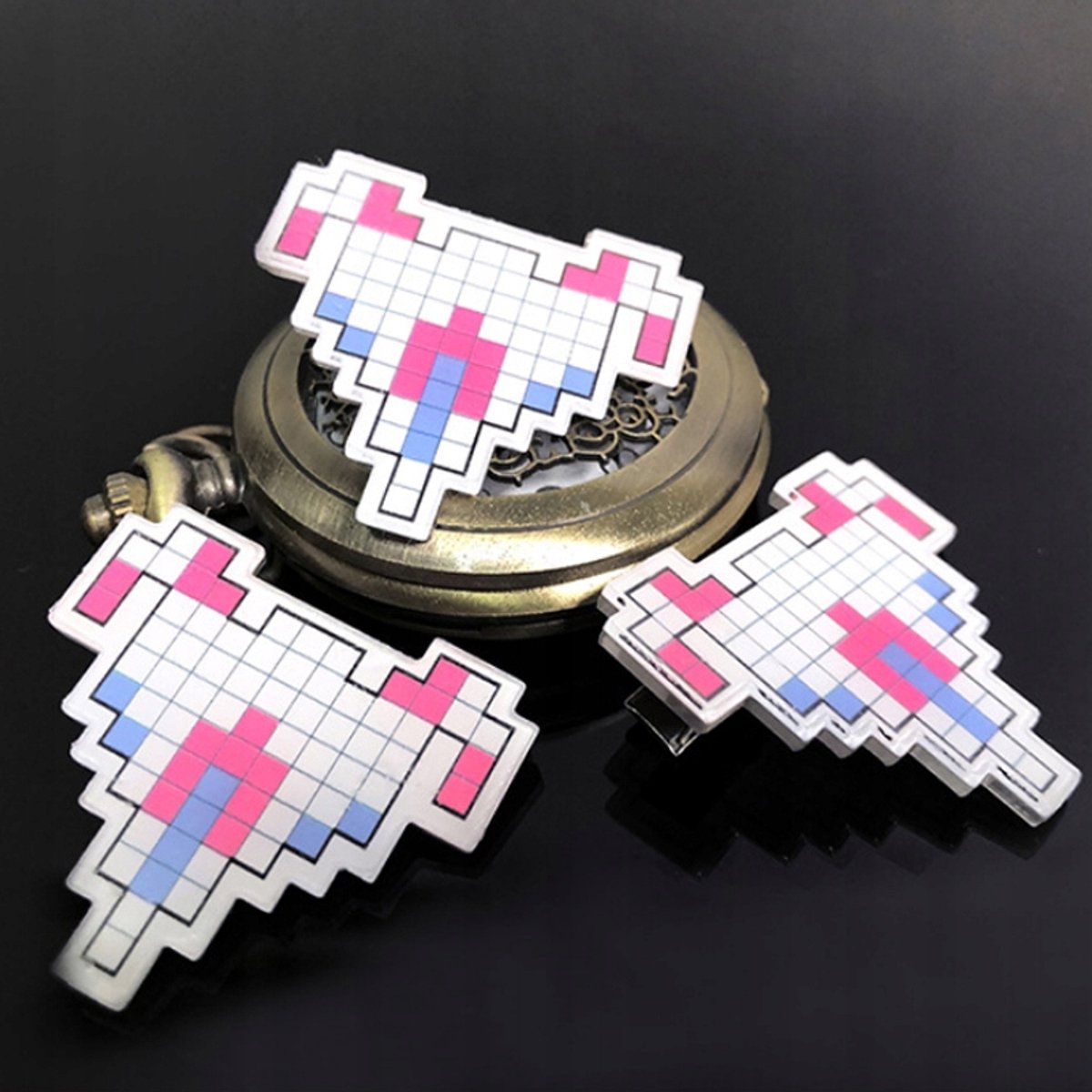 Cosplay haarclip Chiaki Nanami anime - blauw, rozen, wit