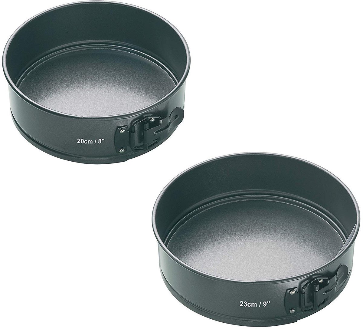 Famanu – Taartvorm set van 2 stuks, 23 en 20 cm, met antiaanbaklaag, robuust koolstofstaal, inclusief 2 losse bodems