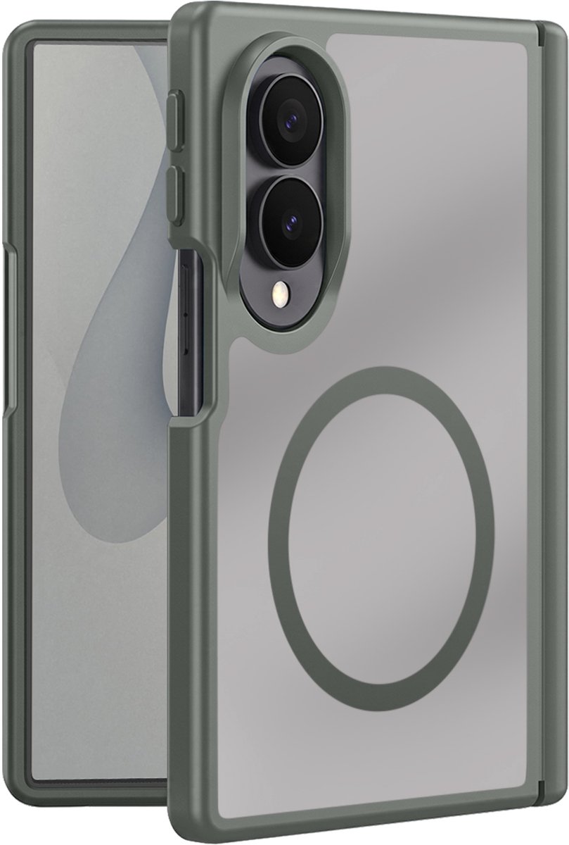 Dux Ducis, MagSafe Hoesje geschikt voor Galaxy Z Fold 8 Yind Serie met Scharnier, Grijs