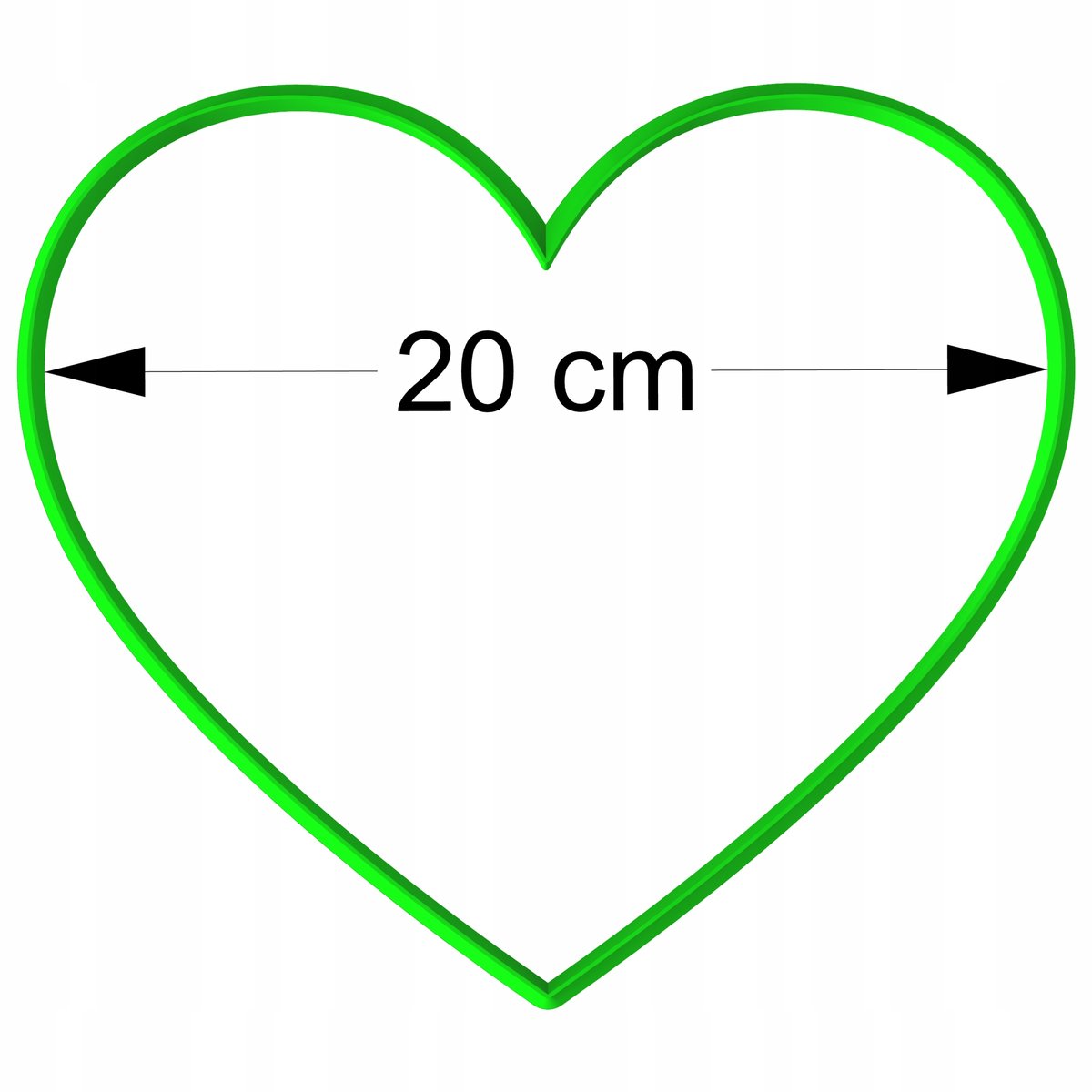 XXL Hartjes Koekjesvorm - Valentijnsdag - 20cm