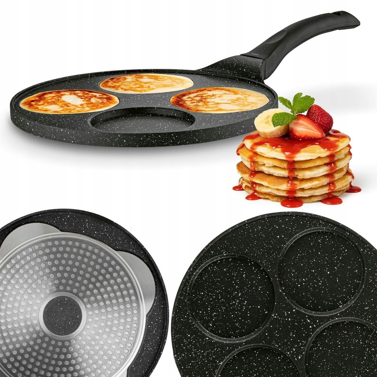 Tadar Marble Koekenpan 26cm - Perfect voor Pannenkoeken & Gebakken Eieren