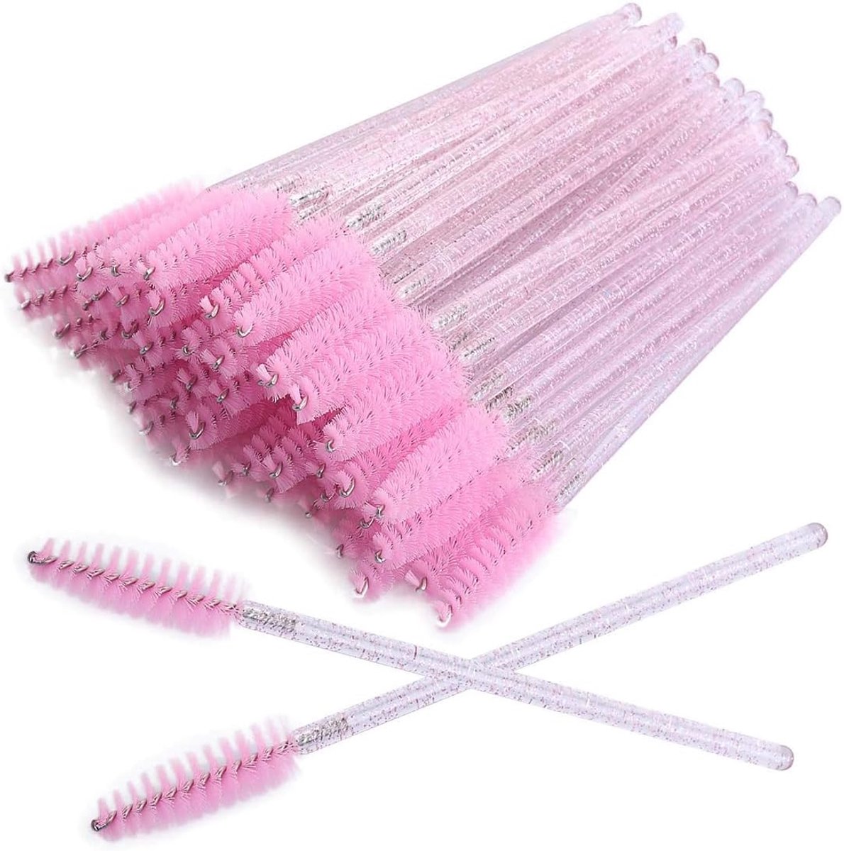 Wimperborstels set van 100 - wegwerpbaar - met kristalgrip - ideaal voor wimperextensions - ShopVlot