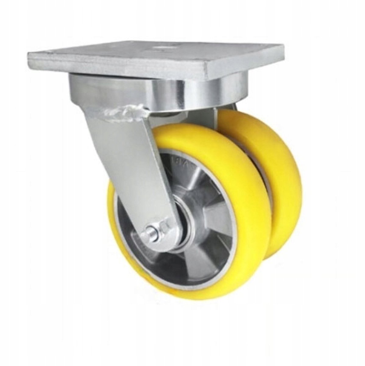 Zwenkbaar Tandem Wiel Aluminium-Polyurethaan Ø160mm - 1000kg