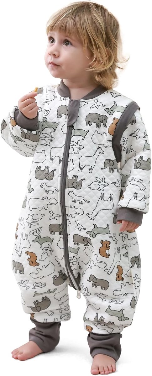 Babyslaapzak met Mouwen 2.0 - Afneembare Mouwen - 100% Katoen - Ideaal voor Herfst en Winter - ShopVlot