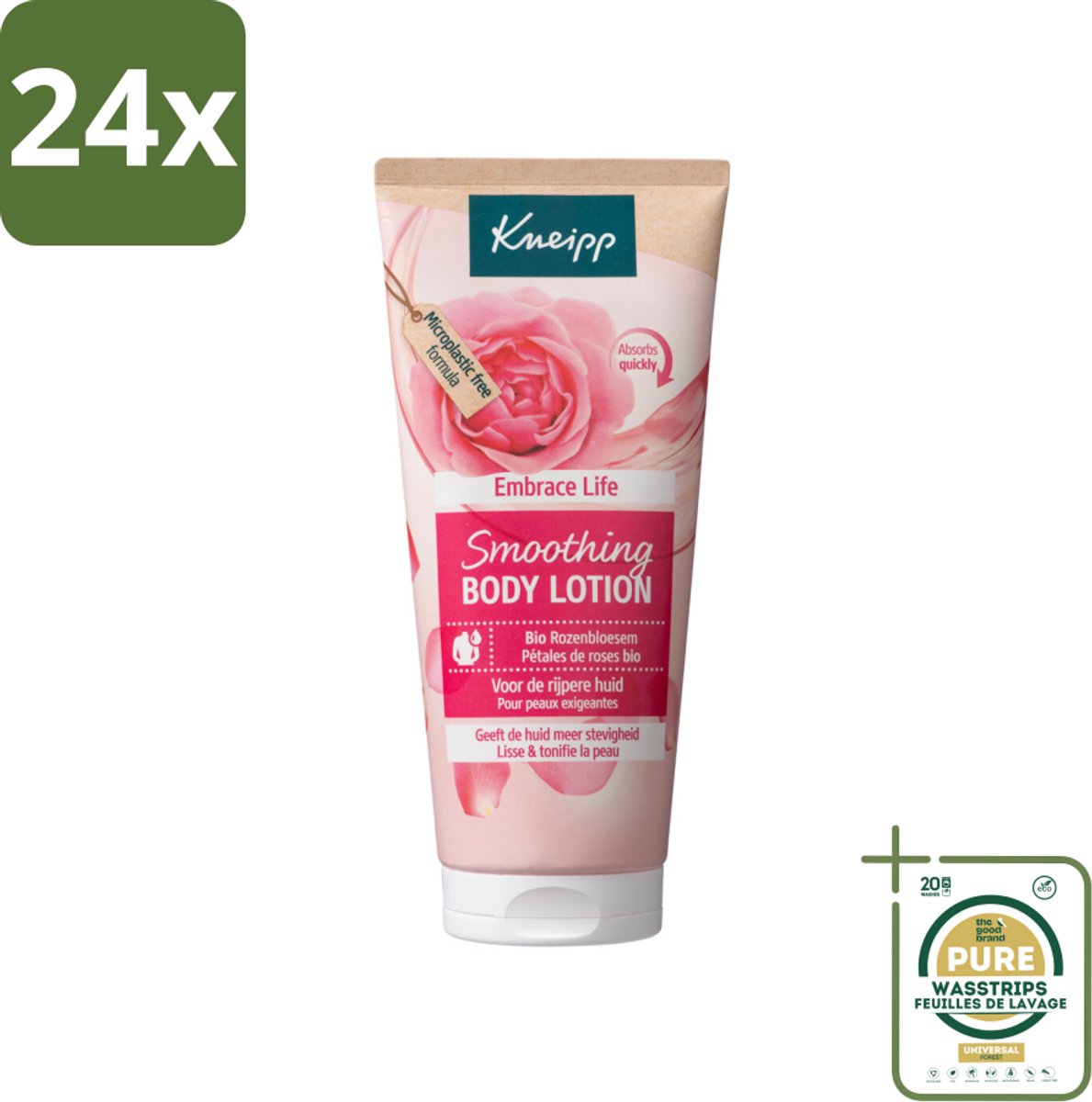 Kneipp - Body lotion - Embrace Life - Anti‑Aging verzorging - 200 ml - Voordeelverpakking - 24 stuks - Bodylotion - Hydraterende crème