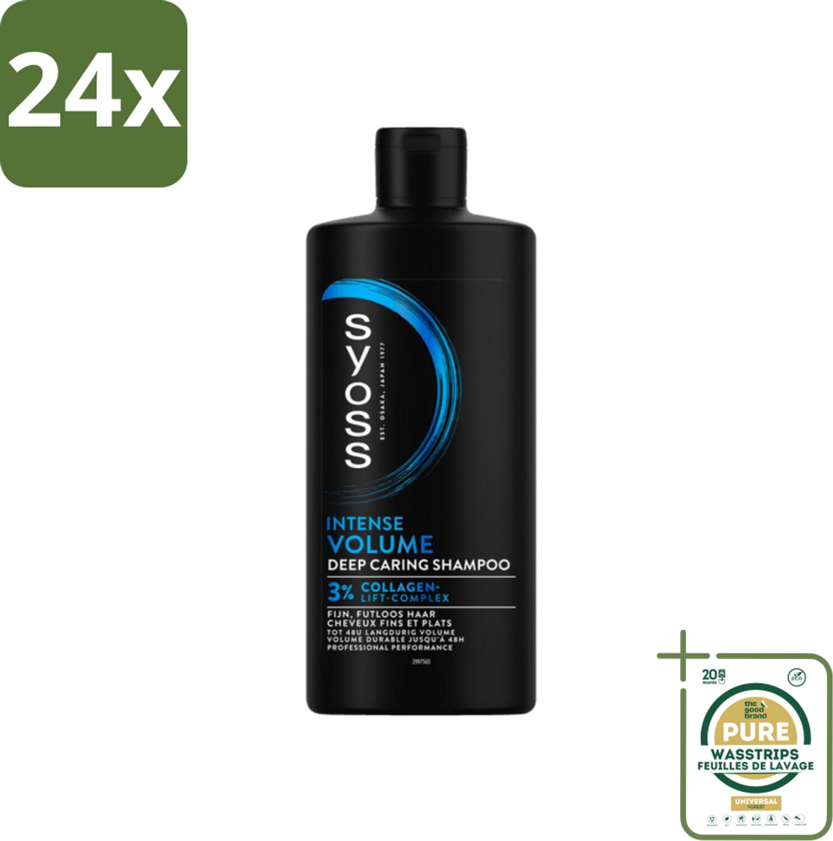 SYOSS - Volume 440 ml - Shampoo - Voor Volumeboost - 440ml - Voordeelverpakking - 24 stuks - Shampoo voor fijn haar - Volumeboost shampoo