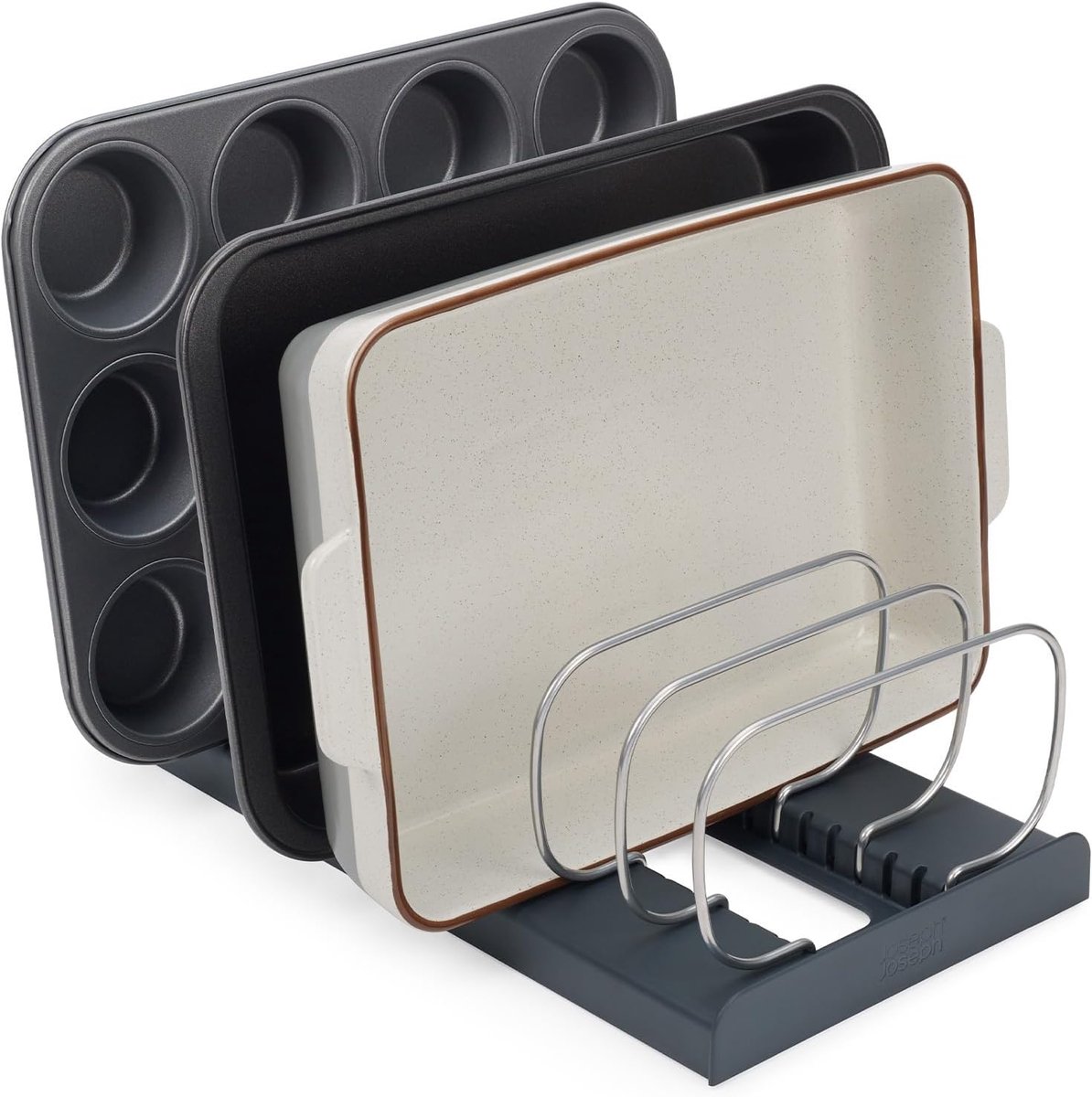 Bakplaat organizer - In lade - 7 vakken - 20,6 x 35,3 x 12,7 cm - Antraciet