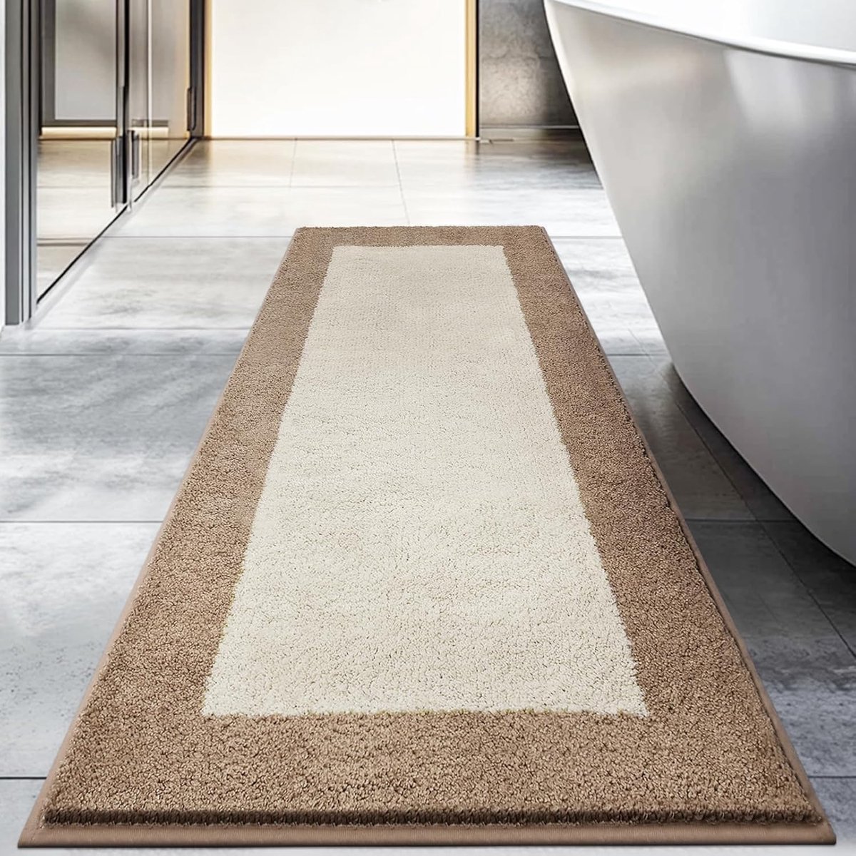 Badmat 60 x 150 cm - Antislip - Wasbaar - Ideaal voor douche en bad