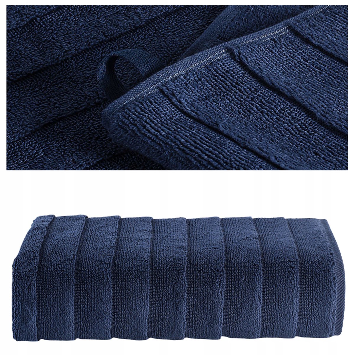 Luxe Katoenen badkamerhanddoek 70x140 cm - Zacht & Absorberend - marineblauw
