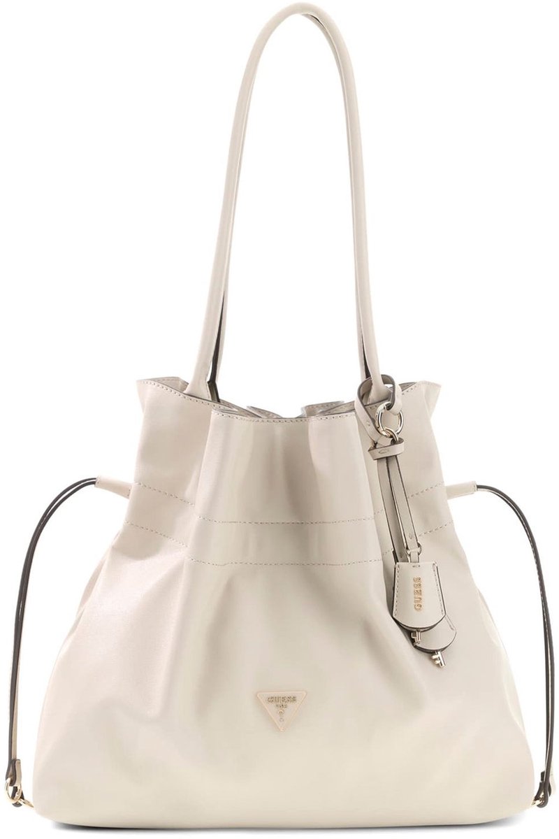 GUESS schoudertas shopper Karima Drawstring Tote Bone crème