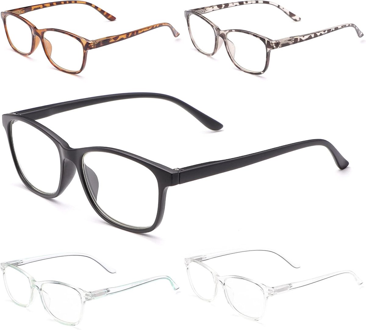 Reading Glasses, Blue Light Filter, Glasses for Women Men Spring Hinge, Reading Aid, Non-Glare, UV Light, Comfortable - ShopVlot