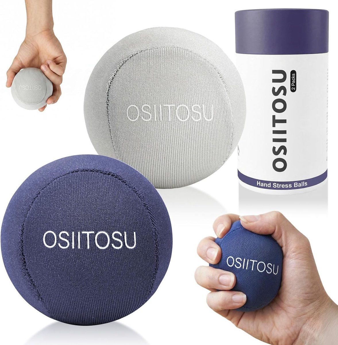 Stressballen Set voor Volwassenen - Zacht en Hard - Knijpballen voor Stressverlichting en Griptraining