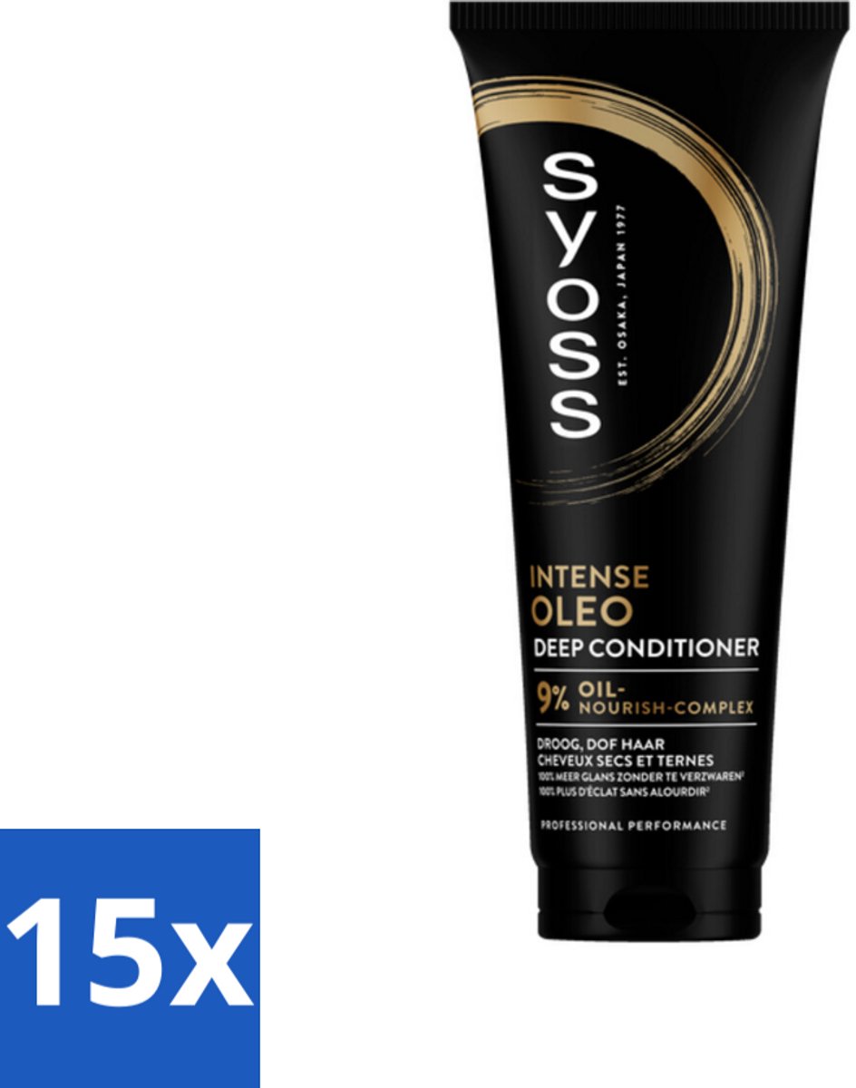 15 x Syoss - Oleo - Conditioner - Voedt & Verzacht - 250 ml - Haarvoeding - Haarverzorging - Haarzacht - Haarpluiscontrole - Haarverzwaart
